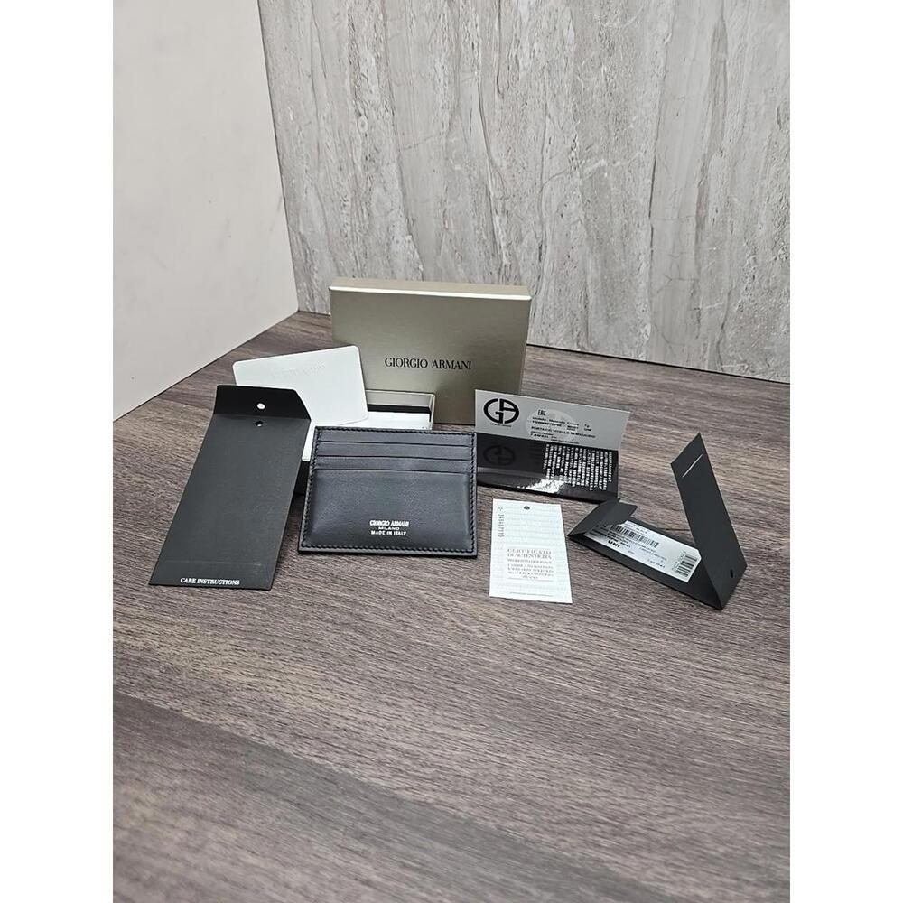 Giorgio Armani New Wallet In Box Credit Card Holder With COA
